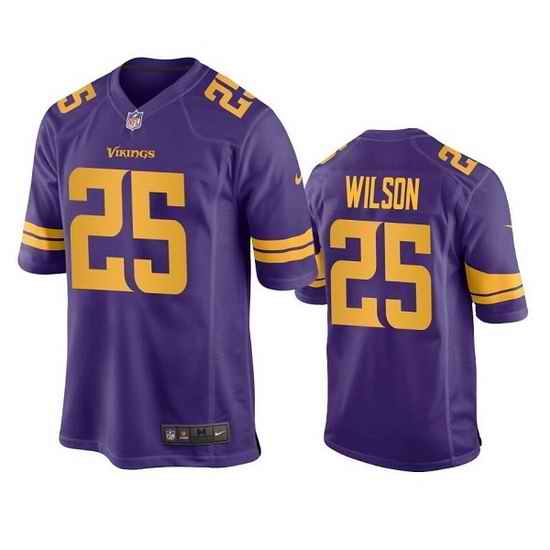 Men Minnesota Vikings #25 Albert Wilson Purple Color Rush Stitched Jersey