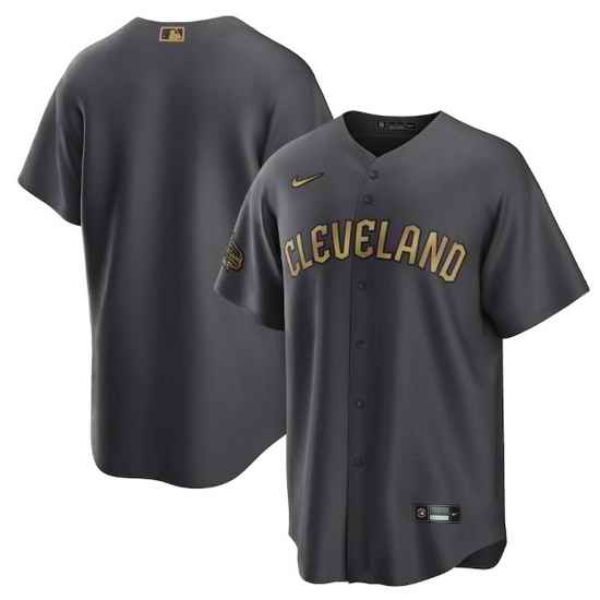 Men Cleveland Guardians Blank 2022 All Star White Cool Base Stitched Baseball Jersey