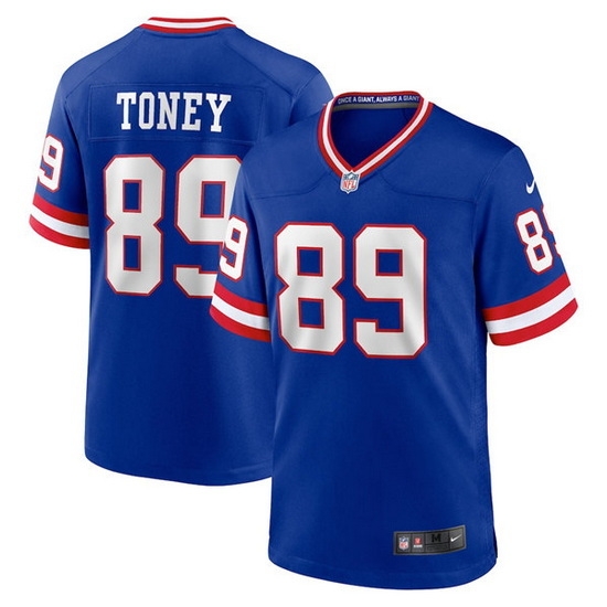 Men New York Giants #89 Kadarius Toney Royal Classic Retired Player Stitched Game Jersey