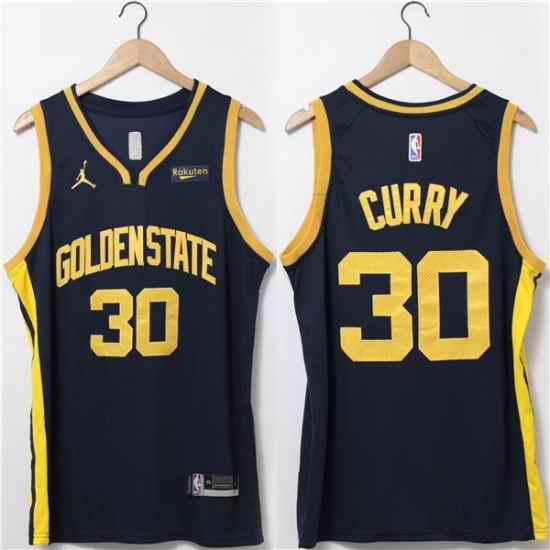 Men Golden State Warriors #30 Stephen Curry Black Stitched Jersey