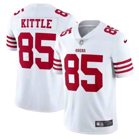 Men San Francisco 49ers #85 George Kittle 2022 New White Vapor Untouchable Stitched Jersey