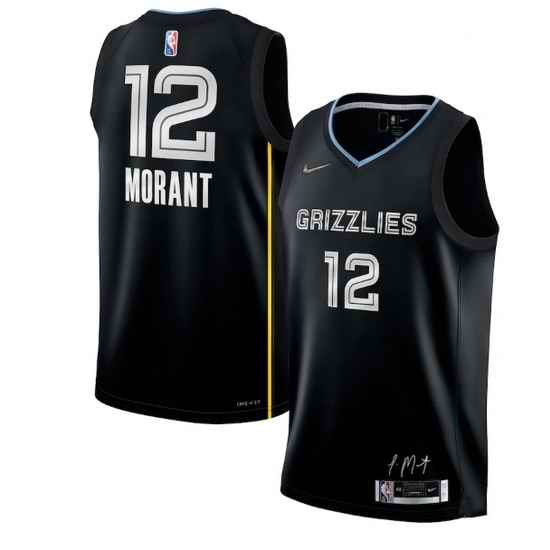 Men Memphis Grizzlies #12 Ja Morant 75th Anniversary Select Series Rookie Of The Year Swingman Stitched Jersey