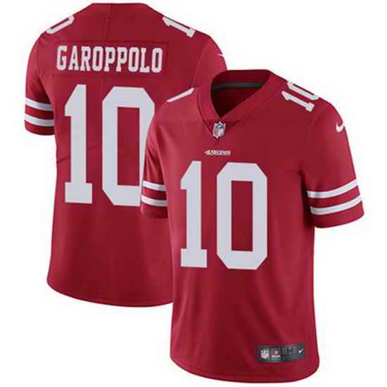 Men Nike San Francisco 49ers Jimmy Garoppolo #10 Red Vapor Untouchable Limited NFL Jersey