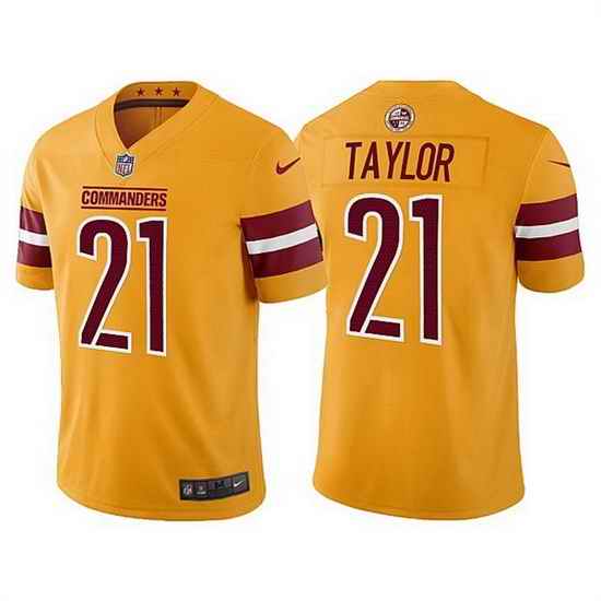Men Washington Commanders #21 Sean Taylor Gold Vapor Untouchable Stitched Football jersey