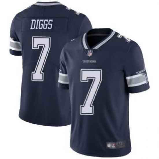 Men Nike Dallas Cowboys Trevon Diggs #7 Blue Vapor Limited Stitched Jersey