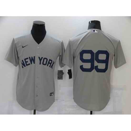 Youth New York Yankees #99 Aaron Judge 2021 Grey Jersey
