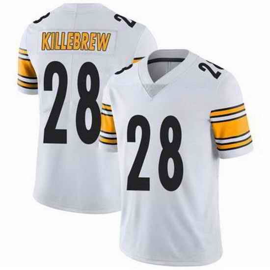 Youth Pittsburgh Steelers Miles Killebrew #28 White Vapor Limited Stitched Football Jersey