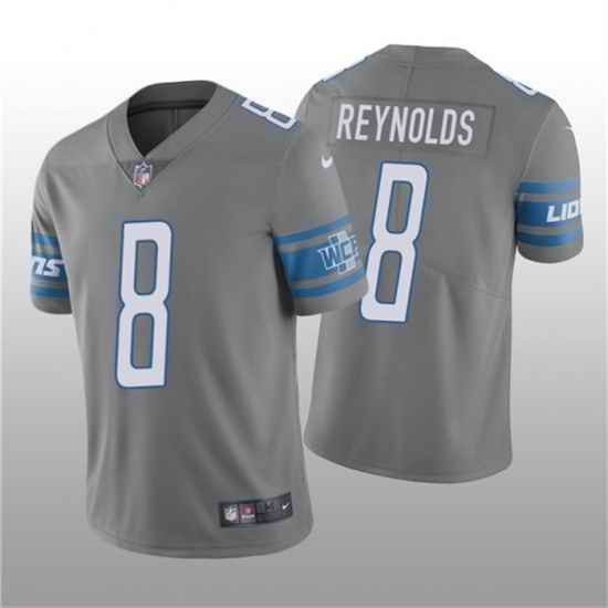 Men Detroit Lions #8 Josh Reynolds Grey Vapor Untouchable Limited Stitched Jersey