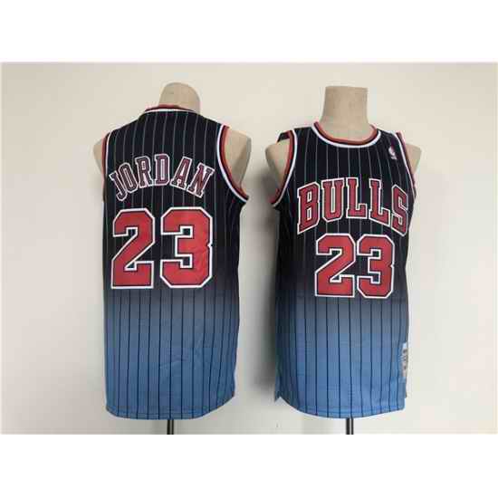 Men Chicago Bulls #23 Michael Jordan Balck Throwback Stitched Jersey