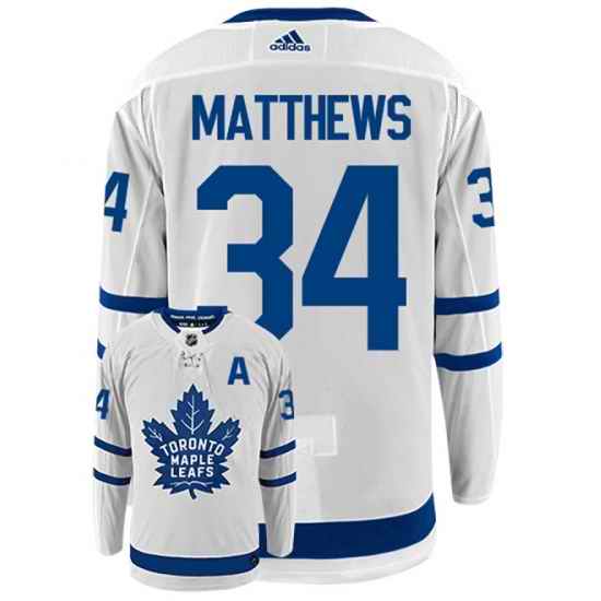 Men Toronto Maple Leafs #34 Auston Matthews White Stitched Jersey