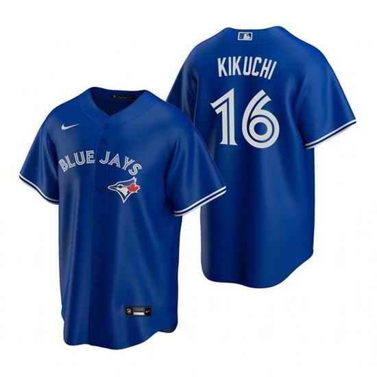 Men Toronto Blue Jays #16 Yusei Kikuchi Royal Cool Base Stitched Jerse