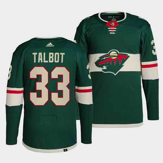 Men Minnesota Wild #33 Cam Talbot Green Stitched jersey