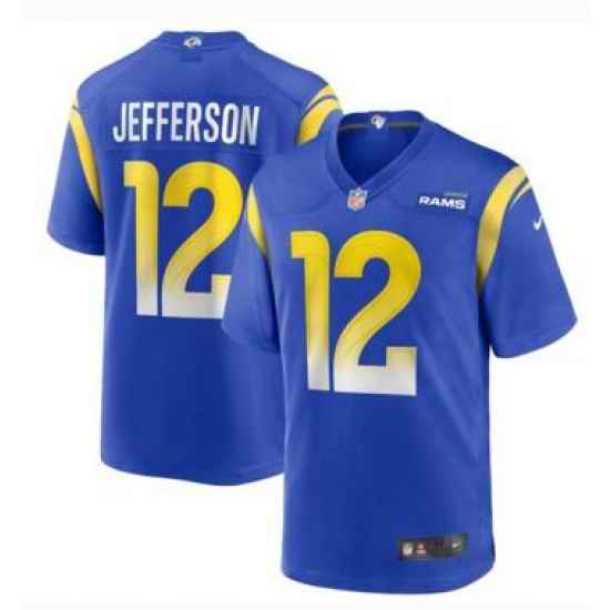 Men Nike Rams #12 Van Jefferson Royal Blue Alternate Stitched NFL Vapor Untouchable Limited Jersey