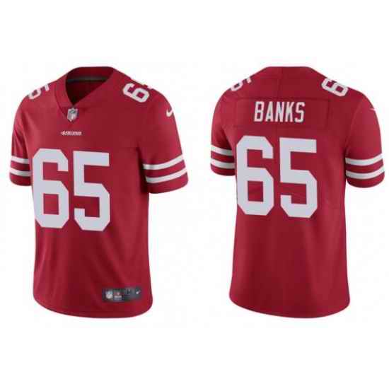 Nike San Francisco 49ers #65 Aaron Banks Red Vapor Untouchable Limited Jersey