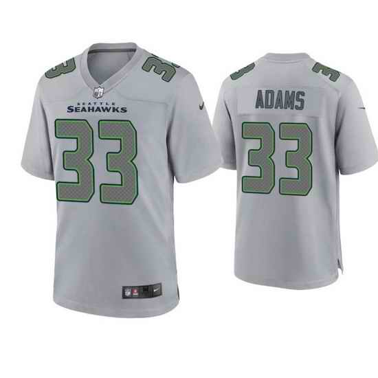Men Seattle Seahawks #33 Jamal Adams Grey Atmosphere Fashion Stitched Game Jersey