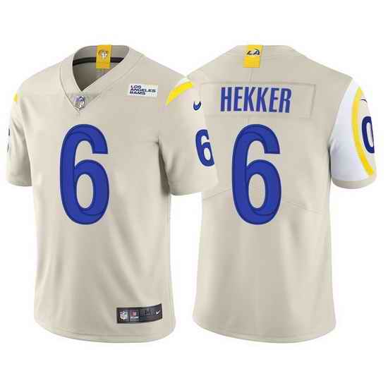 Youth Los Angeles Rams #6 Johnny Hekker Vapor Limited Bone Jersey