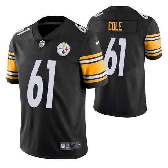 Men Pittsburgh Steelers #61 Mason Cole Black Vapor Untouchable Limited Stitched Jersey