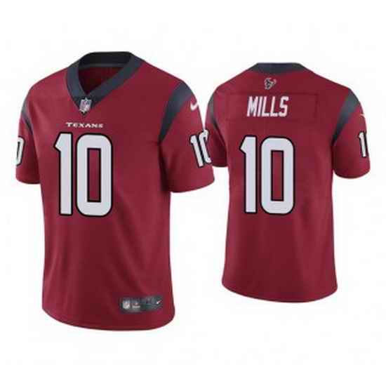 Men Houston Texans #10 Davis Mills Red Vapor Untouchable Limited Stitched Jersey