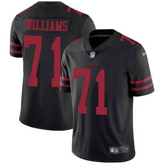 Men San Francisco 49ers #71 Trent Williams Black Vapor Untouchable Limited Stitched Footb