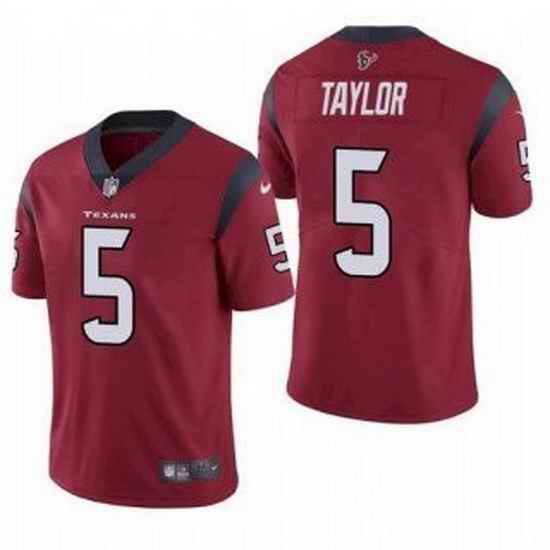 Men Houston Texans #5 Tyrod Taylor Red Vapor Untouchable Limited Stitched Jersey
