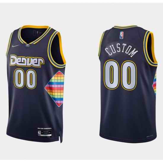 Men Women Youth Toddler Denver Nuggets Active Players Custom 2021 #22 City Edition 75th Anniversary Stitched Jersey