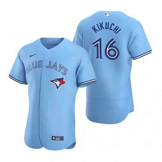Men Toronto Blue Jays #16 Yusei Kikuchi Blue Flex Base Stitched Baseball jersey