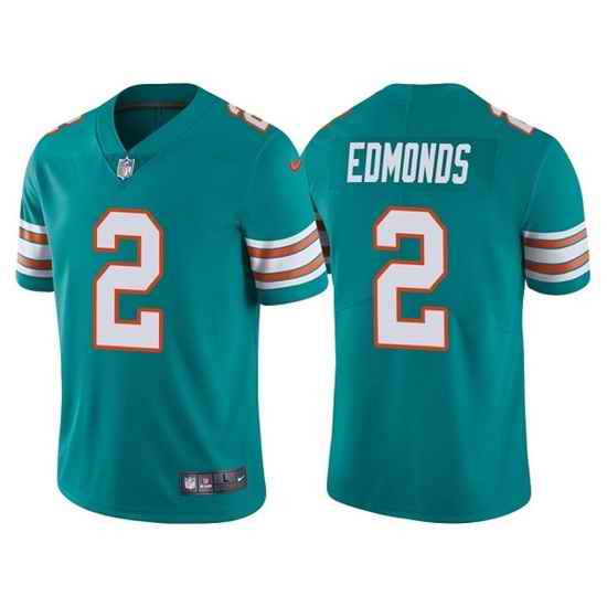 Men Miami Dolphins #2 Chase Edmonds Aqua Color Rush Limited Stitched Football Jersey