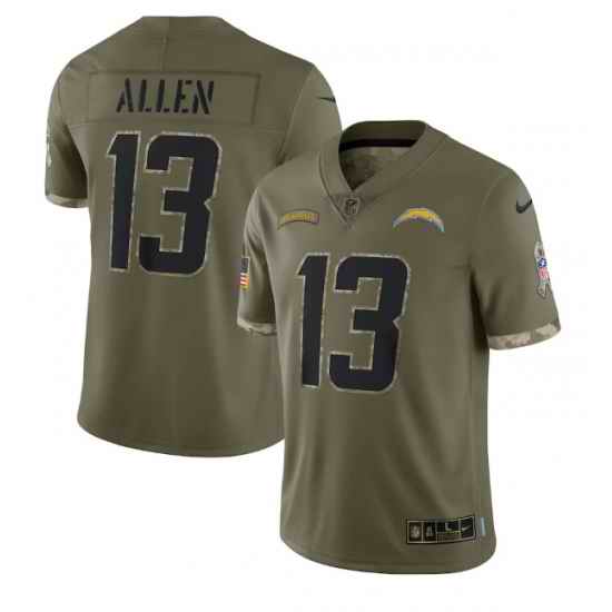 Men Los Angeles Chargers #13 Keenan Allen Olive 2022 Salute To Service Limited Stitched Jersey
