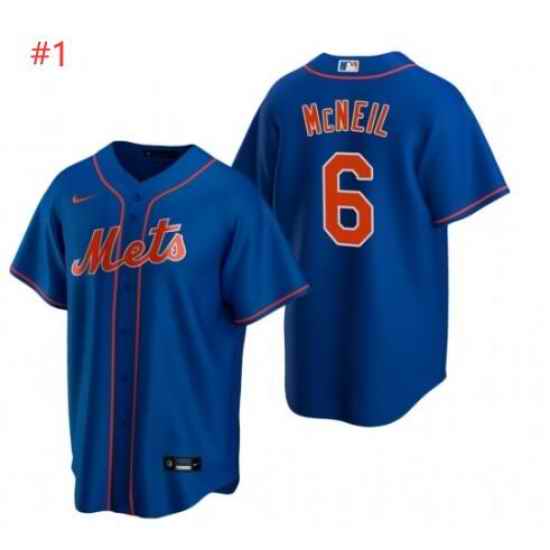 Mens Nike New York Mets #1 Jeff McNeil Royal Alternate Stitched Baseball Jersey