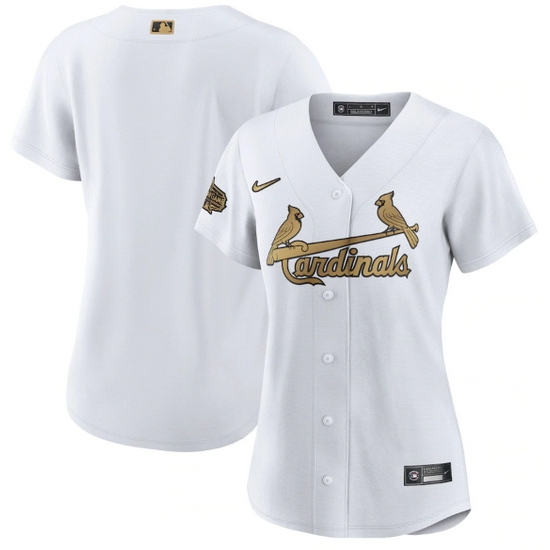 Women St  Louis St.Louis Cardinals Blank 2022 All Star White Stitched Baseball Jersey