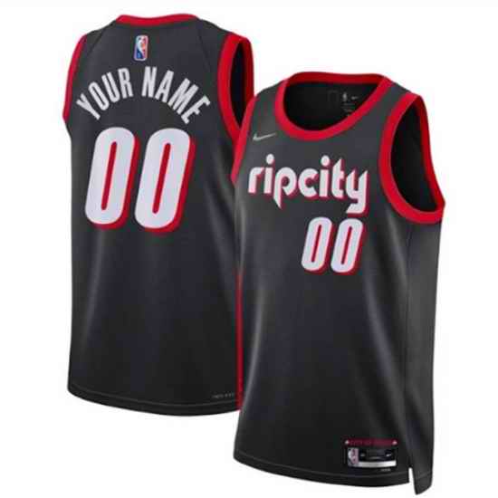 Men Women Youth Toddler Portland Trail Portland Blazers Active Player Custom 2021 #22 Black City Edition 75th Anniversary Stitched Basketball Jersey
