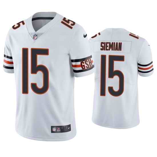 Men Chicago Bears #15 Trevor Siemian White Vapor Untouchable Limited Stitched Jersey