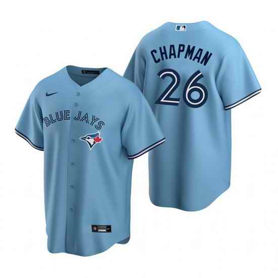 Men Toronto Blue Jays #26 Matt Chapman Light Blue Cool Base Stitched Jerse