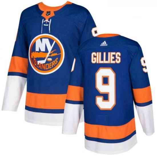 Men Adidas New York Islanders #9 Clark Gillies Premier Royal Blue Home NHL Jersey