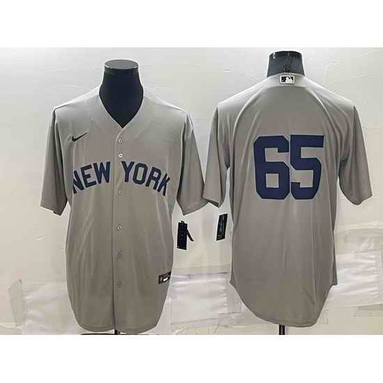 Men New York Yankees #65 Nestor Cortes Grey Field Of Dreams Cool Base Stitched Baseball Jersey