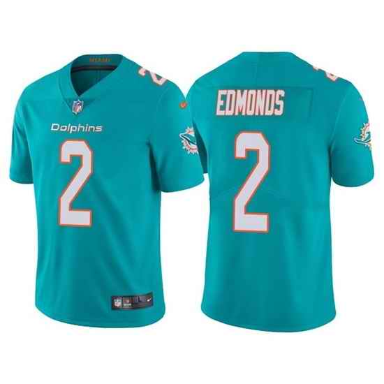Men Miami Dolphins #2 Chase Edmonds Aqua Vapor Untouchable Limited Stitched Football Jersey