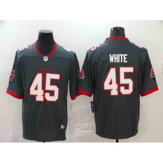 Youth Nike Tampa Bay Buccaneers #45 Devin White Pewter Alternate Vapor Limited Football Jersey