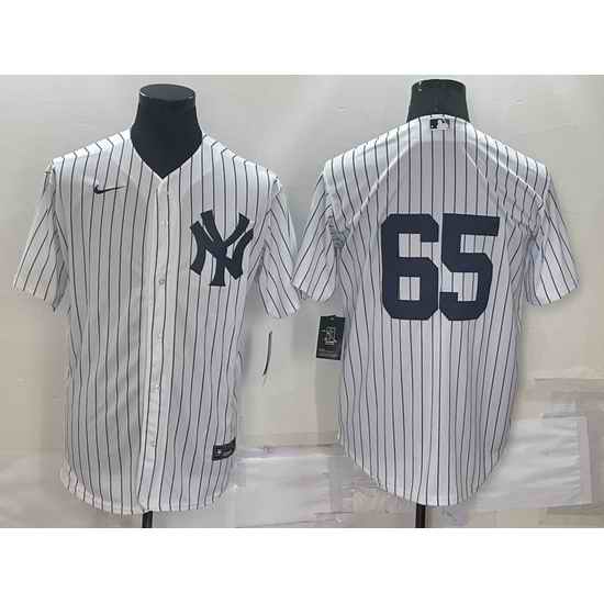 Men New York Yankees #65 Nestor Cortes White Cool Base Stitched Baseball Jersey