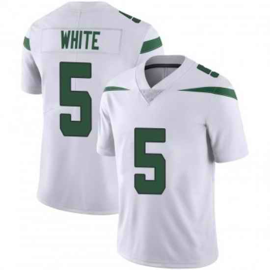 Men Nike New York Jets Mike White #5 White Vapor Limited NFL Jersey
