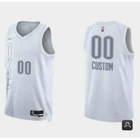 Men Women Youth Toddler Oklahoma City Thunder Active Player Custom 2021 #22 City Edition White 75th Anniversary Stitched Basketball Jersey
