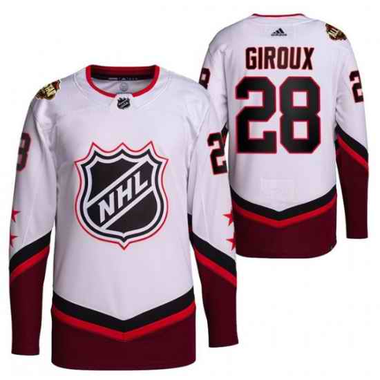 Men Philadelphia Flyers #28 Claude Giroux 2022 All Star White Stitched Jersey