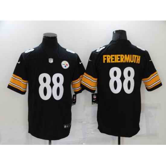 Men Pittsburgh Steelers  Pat Freiermuth #88 Nike Black Limited Jersey