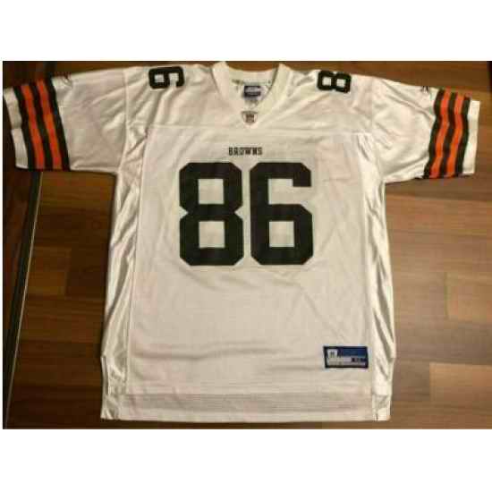 Men Cleveland Browns Custom White jersey Reebok