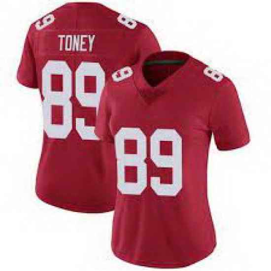 Women Nike New York Giants #89 Kadarius Toney Red Vapor Untouchable Limited Jersey