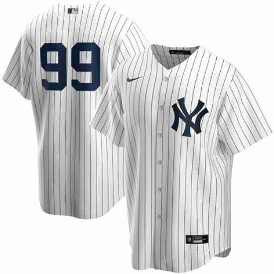 Men Nike New York Yankees #99 Aaron Judge White Cool Base Stitched Baseball Jerseys