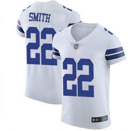 Men Nike Dallas Cowboys #22 Emmitt Smith Elite White Vapor Untouchable Elite Jersey