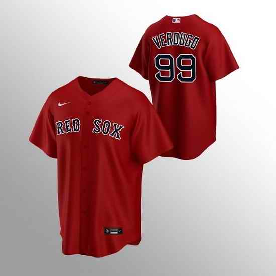 Men Boston Red Sox #99 Alex Verdugo Red Cool Base Stitched Jerse