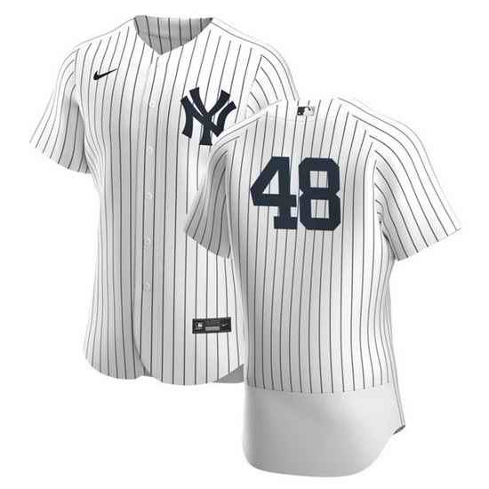 Men New York Yankees #48 Anthony Rizzo White Flex Base Stitched Baseball Jersey