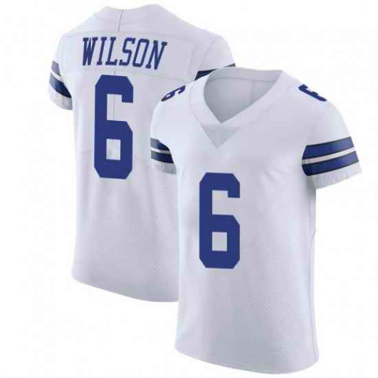 Nike Cowboys #6 Donavan Wilson White Men Stitched With Established In NFL New Elite Jersey