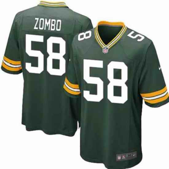 Men Nike Green Bay Packers Frank Zombo Green #58 Vapor Untouchable Limited Player NFL Jersey